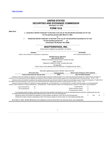 Thumbnail Shutterstock 10-Q Quarterly Report FY2023 