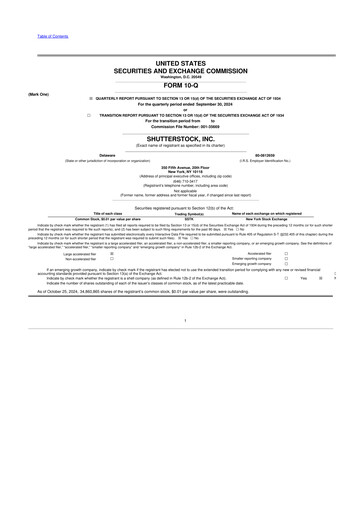 Thumbnail Shutterstock 10-Q Quarterly Report FY2024 