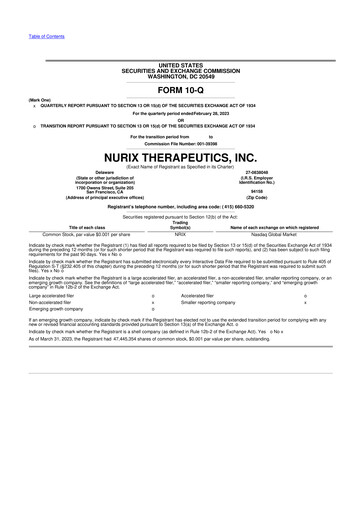 Thumbnail Nurix Therapeutics 10-Q Quarterly Report FY2023 