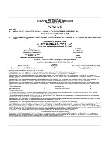 Miniature Nurix Therapeutics 10-K Rapport annuel 2025