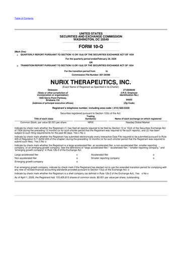 Thumbnail Nurix Therapeutics 10-Q Quarterly Report FY 