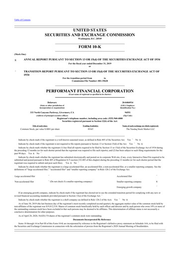 Thumbnail Performant Healthcare 10-K Annual Report 2019