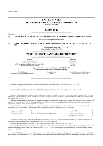 Thumbnail Performant Healthcare 10-K Annual Report 2020