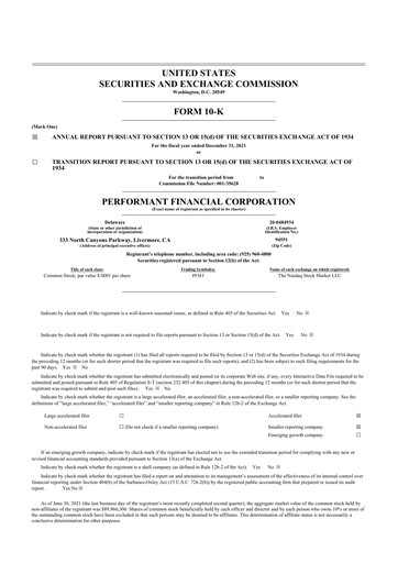 Thumbnail Performant Healthcare 10-K Annual Report 2021