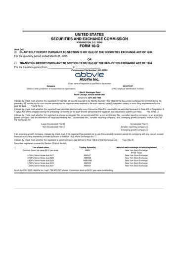 Thumbnail AbbVie 10-Q Quarterly Report FY2025 