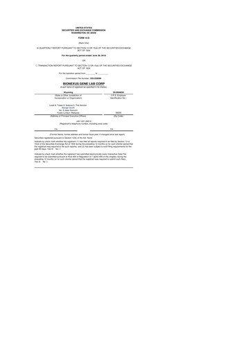 Thumbnail BioNexus Gene Lab 10-Q Quarterly Report FY2019 