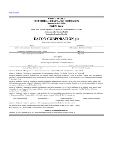 Thumbnail Eaton 10-K Annual Report 2016