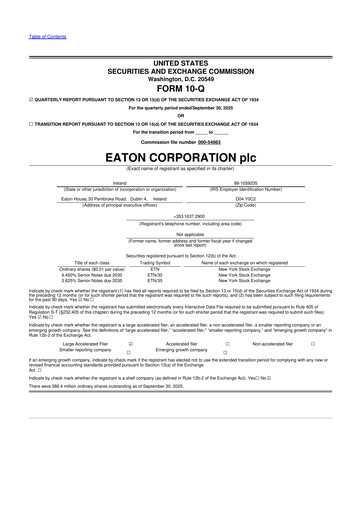 Thumbnail Eaton 10-Q Quarterly Report FY2025 