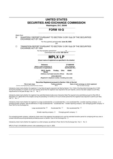 Thumbnail MPLX 10-Q Quarterly Report FY2025 