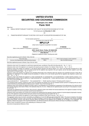 Thumbnail MPLX 10-K Annual Report 2025