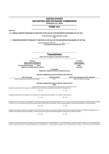 Thumbnail TransUnion 10-K Annual Report 2025