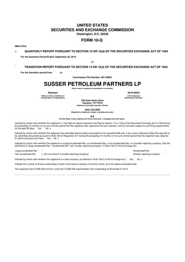 Thumbnail Sunoco 10-Q Quarterly Report FY 