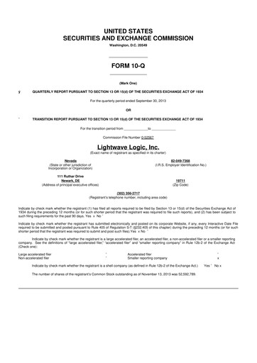 Thumbnail Lightwave Logic 10-Q Quarterly Report FY2013 