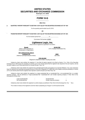 Thumbnail Lightwave Logic 10-Q Quarterly Report FY2016 