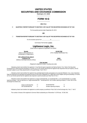 Thumbnail Lightwave Logic 10-Q Quarterly Report FY2016 