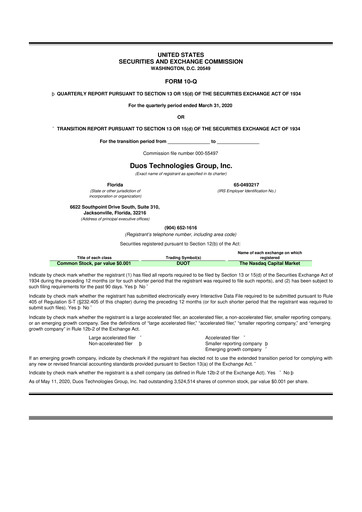 Vorschaubild Duos Technologies Group 10-Q Quartalsbericht 2020 