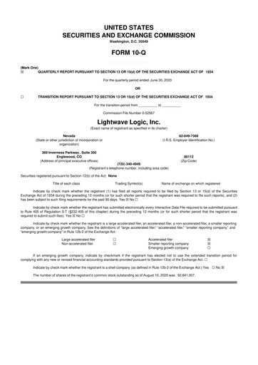 Thumbnail Lightwave Logic 10-Q Quarterly Report FY2020 