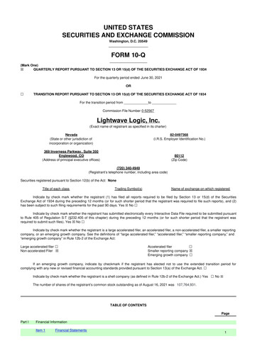 Thumbnail Lightwave Logic 10-Q Quarterly Report FY2021 