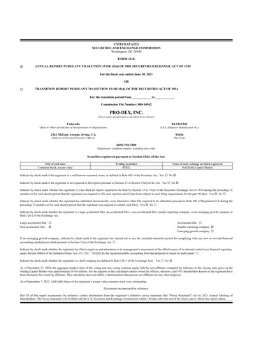 Vorschaubild Pro-Dex 10-K Jahresbericht 2021