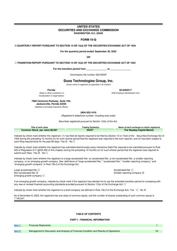 Vorschaubild Duos Technologies Group 10-Q Quartalsbericht 2022 