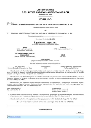 Thumbnail Lightwave Logic 10-Q Quarterly Report FY 
