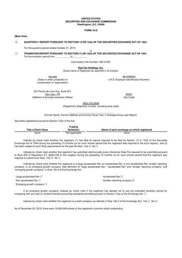 Thumbnail Red Cat Holdings 10-Q Quarterly Report FY2020 
