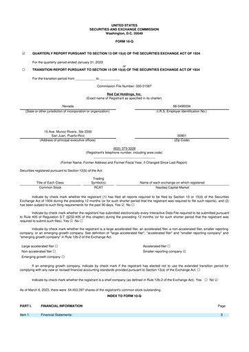 Thumbnail Red Cat Holdings 10-Q Quarterly Report FY2023 