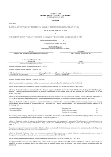 Thumbnail Red Cat Holdings 10-K Annual Report 2024