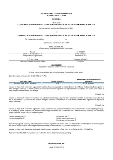 Thumbnail Fresh Vine Wine 10-Q Quarterly Report FY2024 