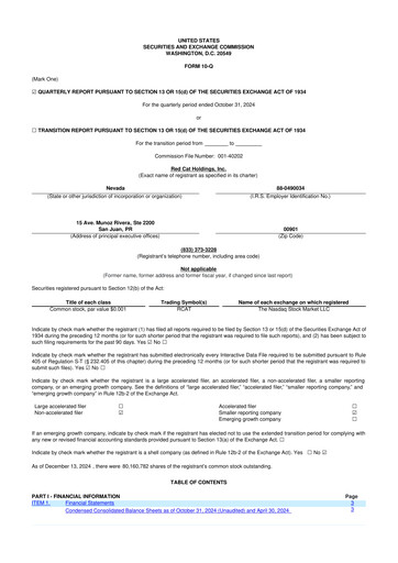 Thumbnail Red Cat Holdings 10-Q Quarterly Report FY2025 