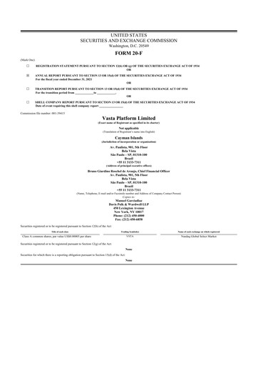 Thumbnail Vasta Platform 20-F Annual Report 2021