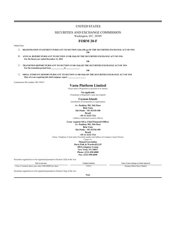 Thumbnail Vasta Platform 20-F Annual Report 2022