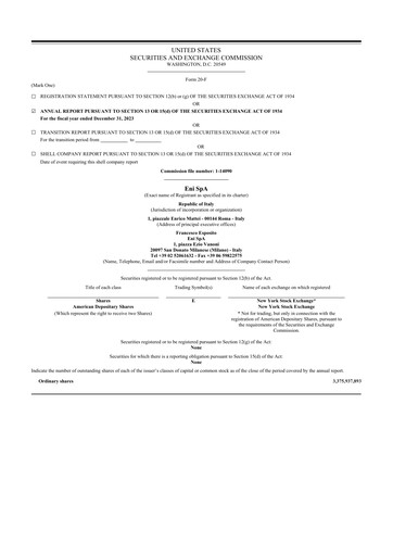 Vorschaubild ENI 20-F Jahresbericht 2023