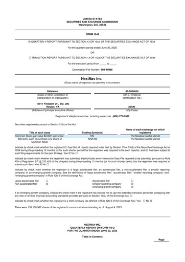 Miniature NextNav 10-Q Rapport trimestriel 2025 
