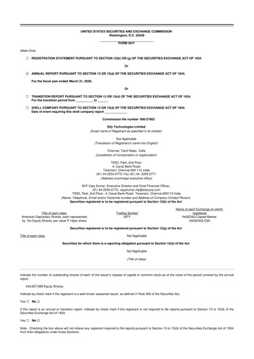 Miniature Sify Technologies 
 20-F Rapport annuel 2026
