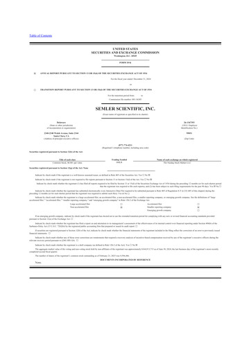 Thumbnail Semler Scientific
 10-K Annual Report 2024