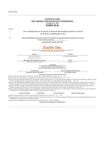 Thumbnail Zoetis 10-K Annual Report 2013