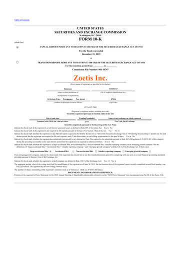 Thumbnail Zoetis 10-K Annual Report 2019
