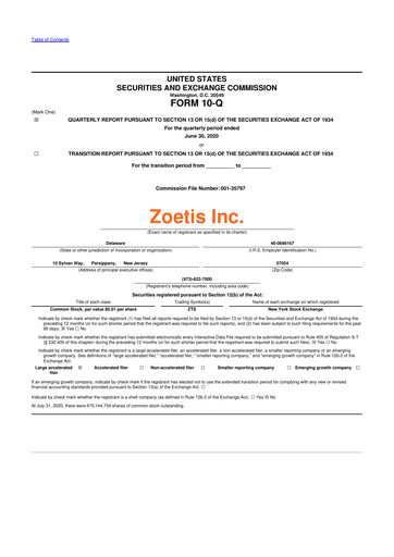 Vorschaubild Zoetis 10-Q Quartalsbericht 2020 