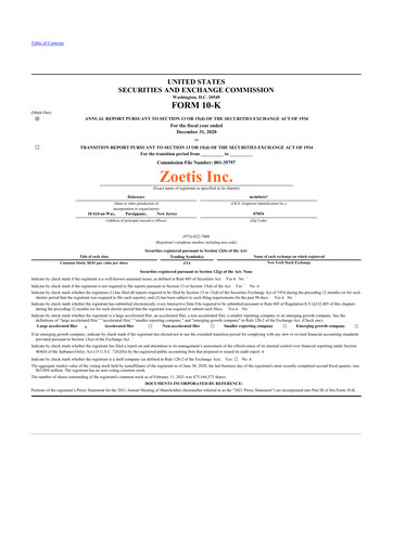 Thumbnail Zoetis 10-K Annual Report 2020