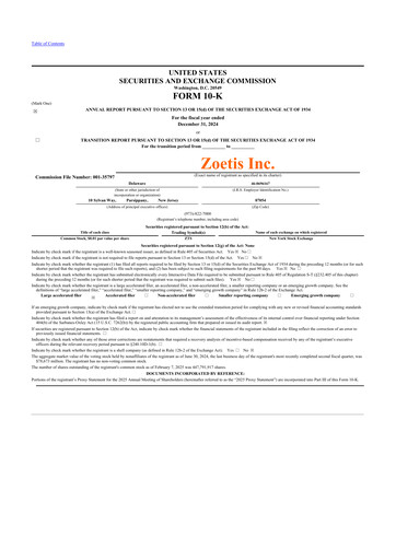 Thumbnail Zoetis 10-K Annual Report 2024