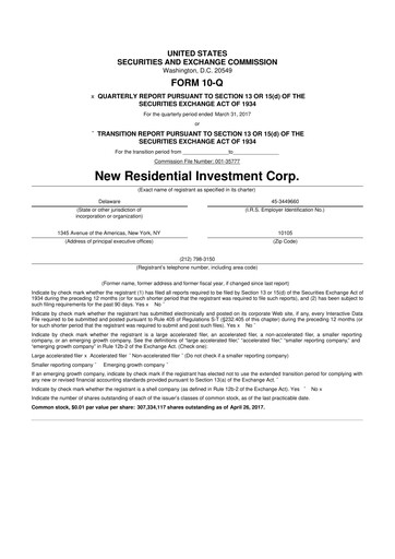 Thumbnail Rithm Capital 10-Q Quarterly Report FY2017 