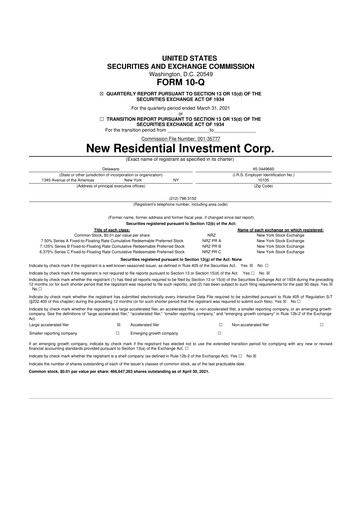 Thumbnail Rithm Capital 10-Q Quarterly Report FY2021 