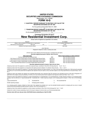 Thumbnail Rithm Capital 10-Q Quarterly Report FY2022 