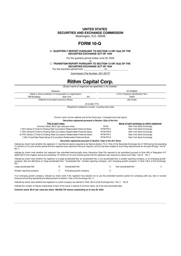 Thumbnail Rithm Capital 10-Q Quarterly Report FY2022 