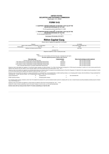 Thumbnail Rithm Capital 10-Q Quarterly Report FY2024 