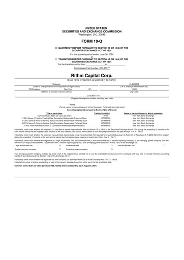 Thumbnail Rithm Capital 10-Q Quarterly Report FY2024 