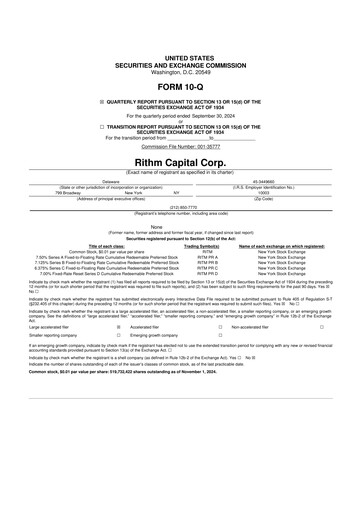 Thumbnail Rithm Capital 10-Q Quarterly Report FY2024 