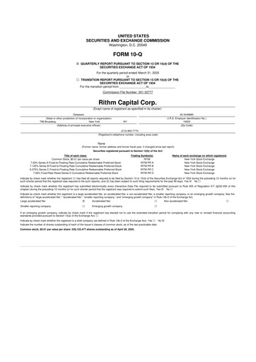 Thumbnail Rithm Capital 10-Q Quarterly Report FY2025 