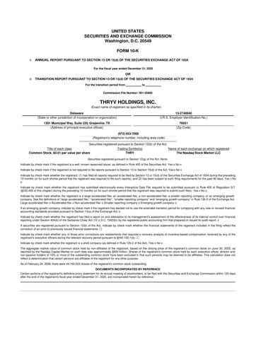 Vorschaubild Thryv 10-K Jahresbericht 2025